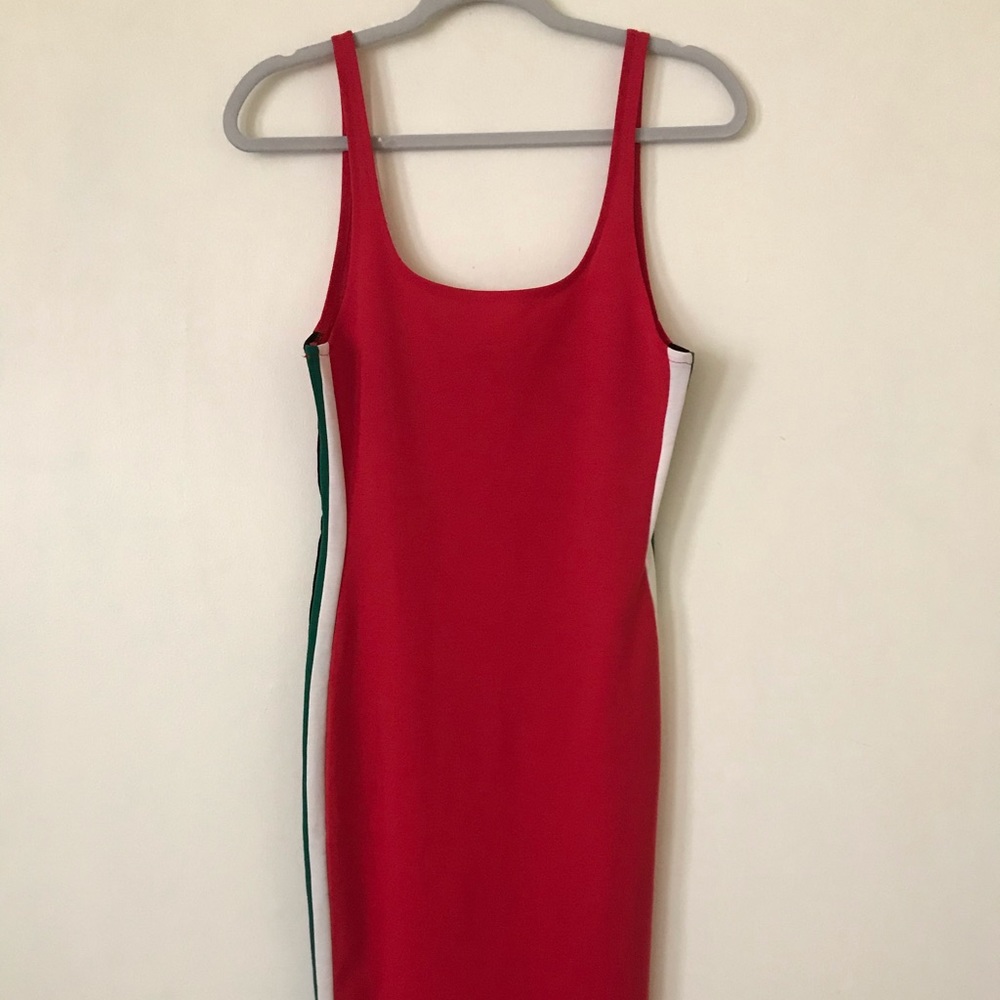 Red Bodycon Midi Dress
